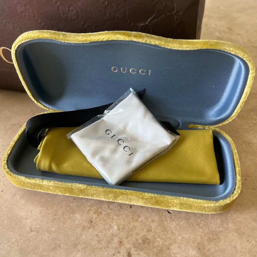 NWOT Yellow Gucci Glasses Case